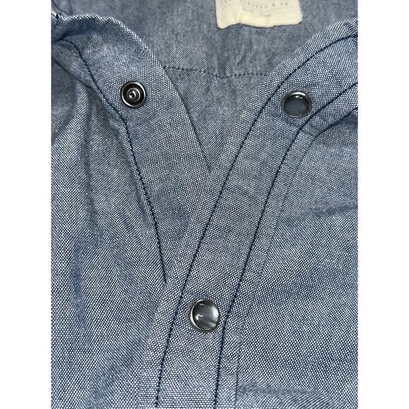 Levi’s Men’s Denim Shirt Pearl Snap Button XXL Lightweight Western Cowboy Rodeo - Picture 7 of 12